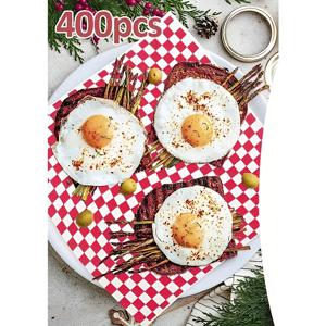 TEMU 400팩 방수지 - 식품용, 전자레인지 및 냉장고 사용 가능, 18.01x18.00cm BBQ·피크닉·파티·테이크아웃에 적합한 다목적 포장 (빨강/파랑/초록/검정)