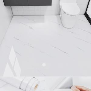 TEMU 1롤 자가 접착 대리석 바닥 타일 - 흰색 & 회색 대리석 패턴, 주방, 욕실, 거실, 침실, 발코니용 쉬운 DIY 설치, 반려동물 친화적 스크래치 방지 표면, 내구성 강하고 세척 용이한 모던 대리석 질감