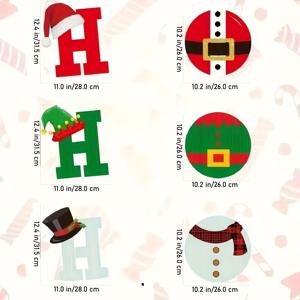 TEMU 6개 세트 HOHOHO 크리스마스 야드 장식 사인과 말뚝, 정원 파티용 실외 잔디 축제 소품, 계절별 홈데코, 현대적인 휴일 장식, 유쾌한 크리스마스 테마, 오래가는 페스티벌 전시물, 튼튼한 말뚝 설계, 크리스마스 잔디 장식, 말뚝 장식, 아웃도어 장식 애호가 및 집안의 화단을 위한