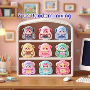 TEMU 3/9 랜덤 스탠딩 포즈 긴 귀 토끼 플러시 데스크탑 장식 소품 - 레진 공예 장식, 홈 데코, 차량, 사무실 책상 장식, 크리스마스, 할로윈 선물용, 전기 연결 필요 없음