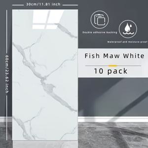 TEMU 10개 세트, 인조 타일 대리지 스티커 - 자가 접착식 알루미늄 플라스틱 벽면 패널 (주방 & 욕실용), 방수 장식, 홈 인테리어, 월드 , 디자인 타일, 빈틸 소재, 렌탈친화적