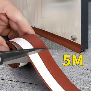 TEMU 5 미터/196.85 인치 실리콘 문창문 밀봉 스트립, 유리문 틈새 방풍 방음 스트립, 플라스틱 스틸 창문 방풍막, 자가 접착 방수 스티커 (추수감사절 및 크리스마스용)