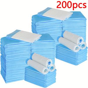 TEMU 200개 일회용 강아지 훈련패드 - 두꺼운 흡수성 애완동물 기저귀, 블루색으로 고양이와 토끼의 배설물에 적합한 침실형 Lab Easy Clean 높은 흡수력, 강아지를 위한 소변패드, 집사정을 돕는 도구, 위생적인 솔루션, 누수방지 디자인, 고흡수도 재질, 빠른 건조 원단, 토끼 사육자, 고양이 주인|배변패드