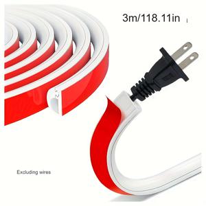 TEMU 1롤 화이트 케이블 커버 테이프 - 59.06