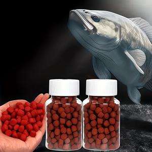 TEMU 1팩/2팩 레이지 그레인 미끼 - 잉어, 붕어, 메기용 담수 낚시 - 리얼리스틱 소프트 인공 루어, 레드 패키징. 바다 및 양식장 대회에서 베스, 파이크, 송어, 메기, 코이에도 적합