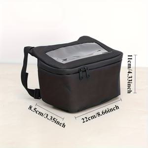 TEMU & 전기 스쿠터용 프론트 대시보드 백 - 터치스크린 홀더 내장, 헤비듀티 핸들바 마운트, 스마트폰 호환, 필수품(휴대폰, 열쇠, 지도) 보관 공간 - 슬림 라이드 디자인|전기스쿠터