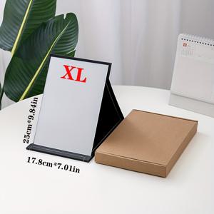 TEMU 대형 핸드메이드 스타일 휴대용 접이식 거울 - 표면 & 광택 프레임, 우아한 유럽풍 화장대 거울, 여행, 침실, 기숙사용 - 핑크/베이지/블랙/화이트 - 선물용 (어머니날, 크리스마스) 케이스 포함