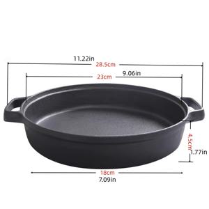 TEMU 4가지 사이즈 선택 가능한 깊은 물에 끓인 만두 웍, 두꺼운 주철 평평한 바닥 논스틱 프라이팬 - 홈용 팬케이크, 핫팟, 수프 요리용 다목적 주방 도구, 실내외 사용에 완벽, 전통 웍,손세탁만 가능,헤비듀티 조리기구,전문 요리사