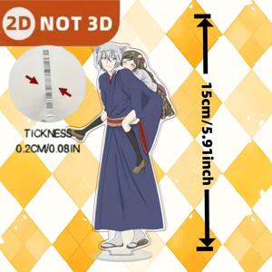 TEMU 2D 플랫, 1개 2D 플랫 바이허 나니 젠 애니메이션 아크릴 데스크탑 장식 - 양면 생생한 캐릭터 아트, 불규칙한 모양 팝 컬처 테마 팬 및 홈 오피스 선물