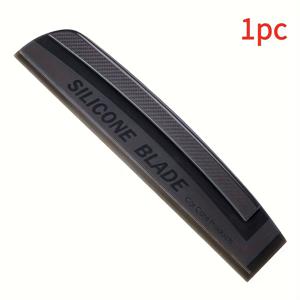 TEMU 1개 헤비듀티 소프트그립 실리콘 핸드헬드 자동차 창문 스퀴지 - 폭우/UV 저항, 무비봉/물분사 효과, 무줄무늬 광택, 무스크래치 도구, 비차단, 필름 적용 (호환 가능)