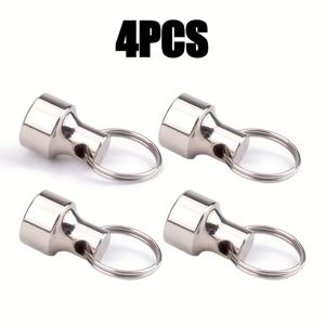 TEMU 4개 헤비듀티 자석 금속 클립 - 11.02 lbs 하중 용량, 녹 방지 광택 표면, 야외 장비 및 캠핑 액세서리용 쉬운 벽 장착, 견고한 금속 구조, 캠핑 액세서리, 스타일리시 금속 마감, 튼튼한 디자인, 캠핑, 자석 후크, 자석, 벽걸이 수납장,매끄러운 마감,내구성 있는 구조