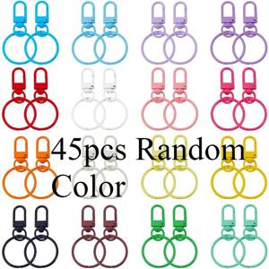 TEMU 25개 45개 다색 랍스터 클로 키체인, 30mm 컬러풀 키링 메탈 스위블 클립 랜야드 키체인 후크, 주얼리 DIY 공예 제작용 키체인 클립 랜야드 지갑, 랜야드 부착물,주얼리 제작 용품,장식용 클라스프,스타일리시 랜야드,부드러운 회전 메커니즘,녹 방지 후크,회전 키링,선물 창조자들,주얼리 제작자|키링|지갑