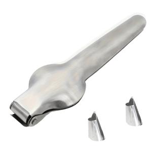 TEMU 스테인리스 스틸 호두 크래커 (필러 포함) - 강력한 430 스테인리스 스틸 견과류 분쇄기 & 필러, 인체공학적 손잡이, 호두, 가래잎, 아몬드용 날, 레스토랑, 상업용 - 내구성 및 간편한 세척 디자인, 호두용 견과류 분쇄기