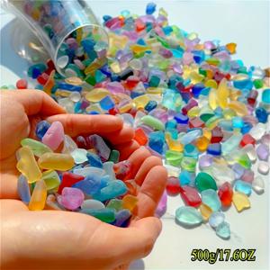 TEMU 100/200/500g 혼합 무지개 색상 바다 유리 | 융합 유리 재료 | 바다 칩 | 꽃병 채우기, 보석 액세서리, 수족관 장식, 소원 병, DIY 홈 데코 프로젝트에 완벽 | 화분 장식, DIY 공예 재료 | 추수감사절, 부활절, 할로윈, 크리스마스 선물, DIY 공예 재료