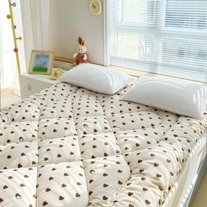 TEMU [국내 당일배송]사계절 두툼한 토퍼 매트리스,귀여운 팬더 디자인, 부드럽고 따뜻한 침대 패드 / 바닥 이불 겸용