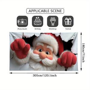 TEMU 2D 평면, 1개 종이 차고 문 배너 - 2D 평면 인쇄, 간편한 설치, 전기 불필요, 축제 야외 크리스마스 장식, 휴일 축하 행사에 적합, 크리스마스 장식