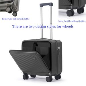 TEMU TOUO 18인치 확장 가능한 캐리온 가방, 노트북 컴파트먼트, 전면 오픈 하드 쉘 가방, 스피너 휠 및 비밀번호 잠금 - 학생, 비즈니스 여행, 휴가용 내구성 있는 여행 가방 (화이트/블루/핑크/그린/블랙), 여행용 가방, 안전한 포장, 현대적인 여행용 장비, 부드러운 질감|노트북파우치|노트북가방