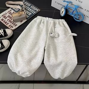 TEMU 키즈용 새로운 3D 강아지 프린트 루즈 캐주얼 팬츠, 부드럽고 따뜻하며 통기성 좋은 가을/겨울용, 백투스쿨, 할로윈, 추수감사절, 캐주얼 복장, 패셔너블, 블랙/그레이/레드, 다양한 색상, 야외 활동에 완벽|바지