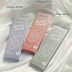 TEMU 12개 하이라이터 펜 세트 (핑크 4개, 퍼플 4개, 그린 4개) - 더블 헤드, 듀얼 팁, 무흡수, 물감형, 빠른 건조, 학교·사무실·일기용