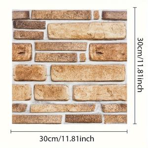 TEMU 12/24장 3D 스톤 벗겨내고 붙이는 벽 타일 스티커, 인조 석재 벽 패널, 자체 접착 벽돌 무늬 벽 붙여넣기, TV 배경 화면 장식, 홈 데코용