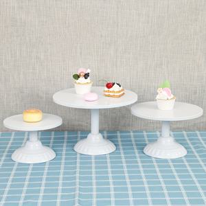 TEMU 3pcs 우아한 화이트 철 케이크 스탠드 - 원형 상단 - 디저트, 과일, 과자에 이상적 - 차례, 생일, 가족 모임에 완벽 - 차례 액세서리 | 장식 케이크 스탠드 | 부드러운 표면 마감, 케이크 장식 용품