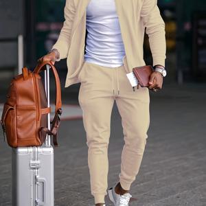 TEMU 새로운 봄과 가을 남성용 스ーツ 캐주얼하고 다재다능한 패션 남성용 상의와 바지