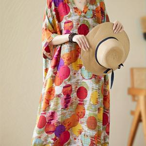 TEMU 프린트 플러스 사이즈 드레스