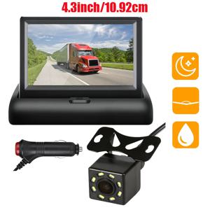 TEMU 접이식 LCD 디스플레이가 있는 4.3인치 LED 나이트 비전 차량 후방 카메라 - 향상된 후방 시야 안전