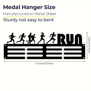 TEMU 1개 헤비듀티 메달 디스플레이 랙 - 60개의 메달 및 리본 수납 가능, 간편 설치 마라톤, 러닝, 축구, 소프트볼, 헬스용 - 홈 또는 오피스를 위한 스포츠 트로피 정리대, 현대적 디자인, 고품질 마감, 팀 코치용