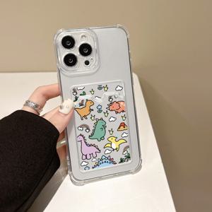 TEMU 아이폰 16 15 14 11 프로 맥스 XS XR 7 8 KH1용 새로운 풀 커버리지 패션 충격 방지 만화 애니메이션 패턴 카드 팩 폰 케이스. 뒷면 카드 슬롯에는 은행 카드, 신분증 등이 들어갈 수 있습니다