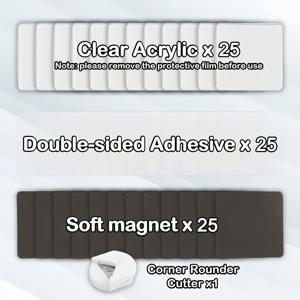 TEMU 49개/76개 아크릴 냉장고 자석 키트 (자석 49/76개, 스티커 49/76개, 사진 앨범 49/76개) - 발렌타인데이, 크리스마스, 할로윈, 추수감사절, 냉장고 자석, 주방 가제트, 주방 도구, 주방 용품, 주방 가제트 및 도구