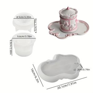 TEMU 레진 캐스팅 몰드, 2pcs/set 노르딕 스타일, 에보이 레진 캐스팅 시멘트 몰드, DIY 보석 작은 장식 용기, 가정 장식 석영 공예