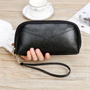 TEMU 2025 신상 한국 패션 여성용 롱 클러치 가방 - 대용량 지퍼 잠금, 탈착 가능한 어깨끈 & 손목 스트랩, 캐주얼 및 정장 이벤트 핸드백 (레드/블랙), 파티 액세서리, 스타일리시한 소품, 내구성 있는 재질, 손목가방, 오피스 여성용