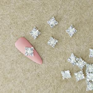 TEMU 20개 여름 은색 꽃잎 진주 네일 아트, 3D 합금 네일 장식 (손톱, 신발, 가방 및 수공예 강화용), 네일 아트 용품, 네일 장식, 진주 네일 아트