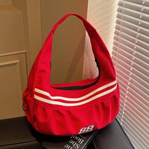 TEMU 스타일리시 여성용 대용량 나일론 숄더백 - 캐주얼 언더암 스포츠 백팩 