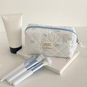 TEMU 달콤한 리본 오가논 동전 지갑 새로운 고가 대용량 여행 휴대용 화장품 보관함