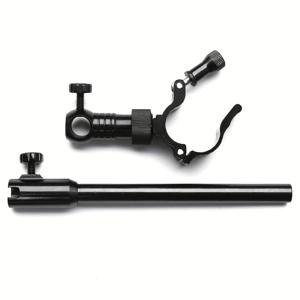 TEMU 고강도 알루미늄 낚시 의자 스탠드 - 높이 조절 가능 & 간편 설치 - 낚싯대 호환, 호수/강/보트용 견고한 베이스 - 휴대용 낚시 의자 지지대 (블랙)