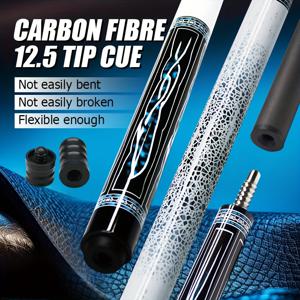 TEMU 12.5mm 카본 파이버 프로페셔널 당구 큐 빅 스톰 진주 그립 3/8*8 포함 조인트 프로텍터 미국식 당구 및 스누커 스테인리스 스틸 퀵 릴리즈 조인트 직선형 내구성 디자인 도구 없이 나사 구멍으로 연장 가능 19-21oz