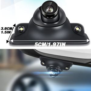 TEMU 360° 회전 HD 야간 투시 백업 카메라, 2LED 주차 가이드 라인, 쉬운 설치, 광각, 자동차, 트럭, SUV, RV, 밴용 후방 카메라 - 범용 호환, 사각지대 제거, 차량 안전 업그레이드, 컴팩트 디자인, 광각 렌즈, HD 화질, 내구성 있는 구조, SUV/RV 사용자, 밴 운전자, 야간 운전, 어두운 곳에서의 주차