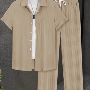 TEMU 남성용 캐주얼 스포츠웨어 상하의 세트