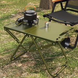 TEMU 휴대용 접이식 캠핑 테이블, 초경량 철제 피크닉 테이블, 야외 캠핑·해변·바베큐·하이킹용 컴팩트 디자인 (접이형)|캠핑테이블|좌식테이블