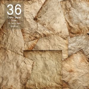 TEMU 36장 빈티지 스크랩북 용지 - 베이지, 브라운, 텍스처드 주름진 6x6인치 대형 카드스톡 시트, 스크랩북 만들기, 카드 제작, 저널링, DIY 공예용 - 초보자와 전문가 모두에게 적합한 레트로 감성의 내구성 있는 재료, 창작 프로젝트 및 장식 배경, 스크랩북 소품