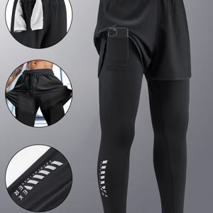 TEMU 남성용 운동 바지 - 내부 안감이 있는 빠른 건조 짐 조거, 사이드 포켓이 있는 신축성 워크아웃 팬츠, 농구 및 러닝용 비침투적 스포츠 하의 (봄/가을/여름), 조깅 팬츠, 스포츠웨어, 조절 가능한 끈, 편안한 착용감|짐웨어