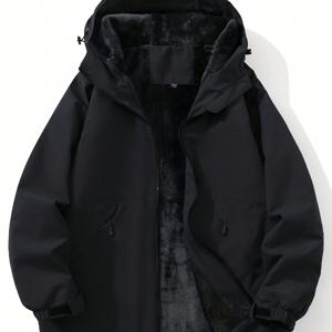 TEMU 남성용 가을 겨울 방풍, 고품질, 두꺼운 보온 패딩 재킷