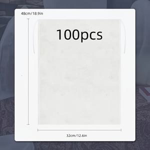 TEMU 100개 신발 가방 - 지퍼 잠금 방식의 부직포 원단 수납 가방, 핸드백, 여행, 가정 옷장 정리, 신발 여행용 패키지, 신발 보관을 위한 내구성이 뛰어나고 세척이 용이한 디자인