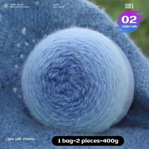 TEMU 빛이 약한 미스트 그라데이션 두꺼운 원단, 긴 무지개 색상 패턴, 패션 스웨터, 숄, 코트, 헤드밴드, 모자 및 액세서리용으로 적합한 DIY 재료로 사용할 수 있습니다. 1개의 가방에는 400g을 가중한 2개의 원단이 포함되어 있으며, 80% 아크릴과 20% 나일론으로 제작됩니다.