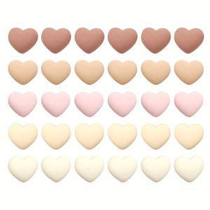 TEMU 30pcs 라이트 커피 러브 하트 장식 액세서리 - DIY 재료 헤어핀/폰 케이스 패치 및 사진 프레임 경계 장식에 적합합니다. 이들은 아이템 장식 및 벽 장식, DIY 비즈/보석/펜던트 액세서리 용품, 홈 데코 DIY 키트 수지 장식 수지 인형 하트 - 모양 수지 액세서리 수지 장식 DIY 수지 보석 만들기 용품
