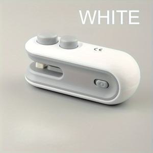 TEMU 1개 내장형 USB 충전식 자석 스낵 포장 봉인기, 휴대용 미니 밀봉기, 핸드 프레스 플라스틱 밀봉 기계, 감자칩 봉투, 쿠키 봉투, 간식 봉투 재밀봉 가능, 음식 보관 솔루션, 주방 도구, 컴팩트 디자인, 내구성 강화, 가정 요리 및 주방 정리에 적합한 휴대용 가젯