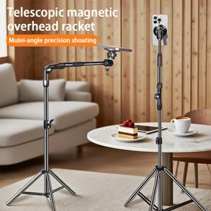 TEMU BSAVLR 확장 가능한 자석 폰 삼각대 스탠드 - 다각도 조절 가능, 라이브 스트리밍, 음식 사진 촬영, 셀카, 가정 및 야외 사용, 창의적인 촬영, 제품 데모, 여행 블로깅, 알루미늄 합금, 다용도 삼각대|높이 조절 가능한 스탠드|자석 폰 홀더, 폰용 삼각대 스탠드