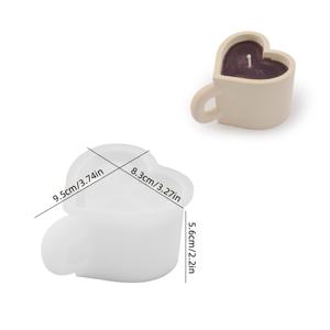 TEMU DIY 레진 몰드, 하트형 보관 컵, 캔들컵 몰드, 드립 글루 홈 데코 장식품, 실리콘 하트 모양 몰드